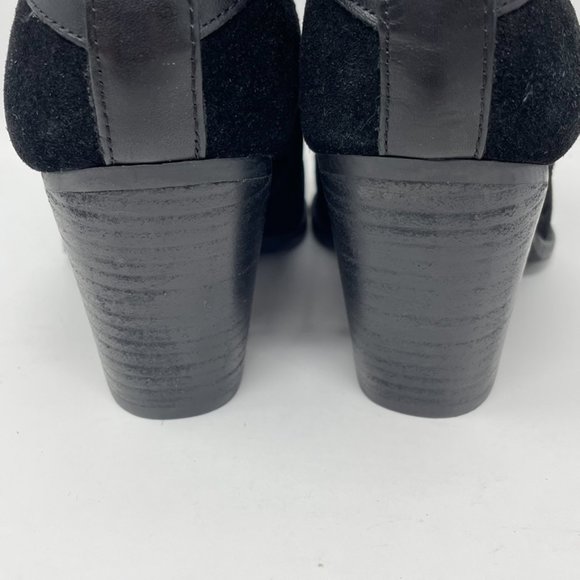 Alex Marie Womens Black Suede Leather Buckle Accent Side Zip Bootie Size 9.5 - Picture 6 of 11